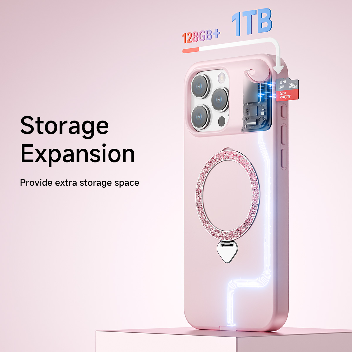 内置存储空间扩展 iPhone 保护壳