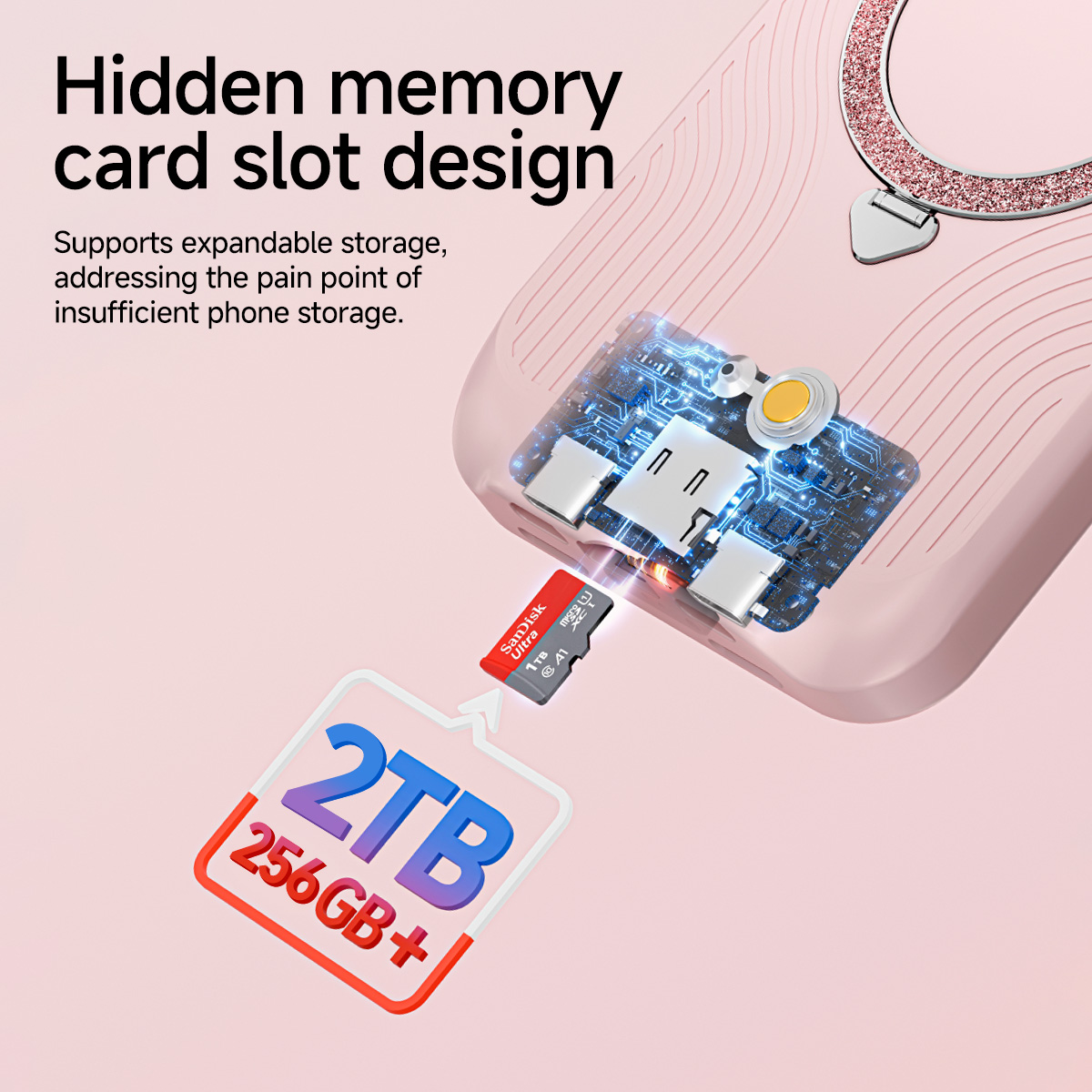 内置存储空间扩展 iPhone 保护壳